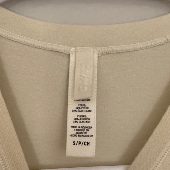 SKIMS Cotton Jersey Tee Shit Bone White Size Small - Picture 3 of 3